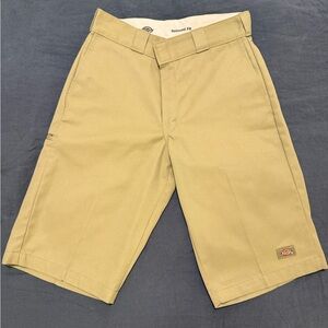 Dickies Men's Khaki Flat Front Shorts